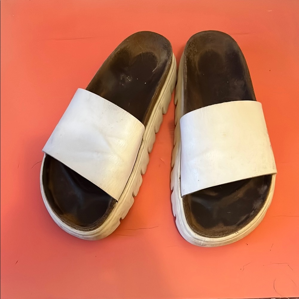Papillio White Slide Sandals